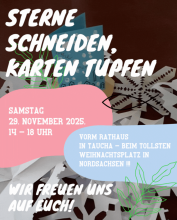 Sterne schneiden, Karten tupfen...!  Wir begrüßen die Weihnachtszeit mit Papier, Schere und Farbe